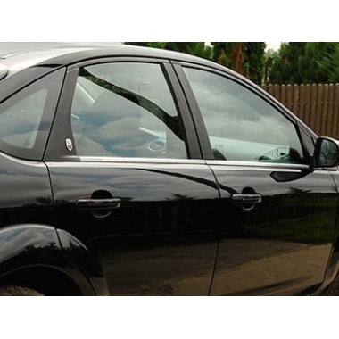 Молдинги на стекла дверей (нерж.сталь) Ford Focus II (2004-2010) бренд – Omtec (Omsaline) главное фото